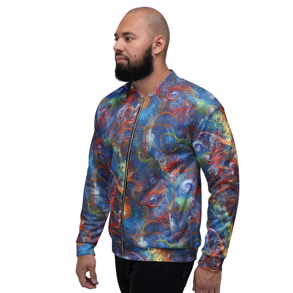 Galactic Whirlpool on Bomber Jacket — Left