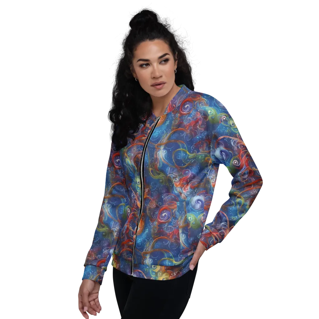 Galactic Whirlpool on Bomber Jacket — Left