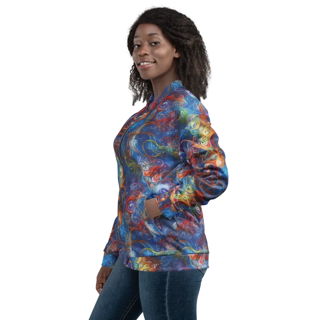 Galactic Whirlpool on Bomber Jacket — Left