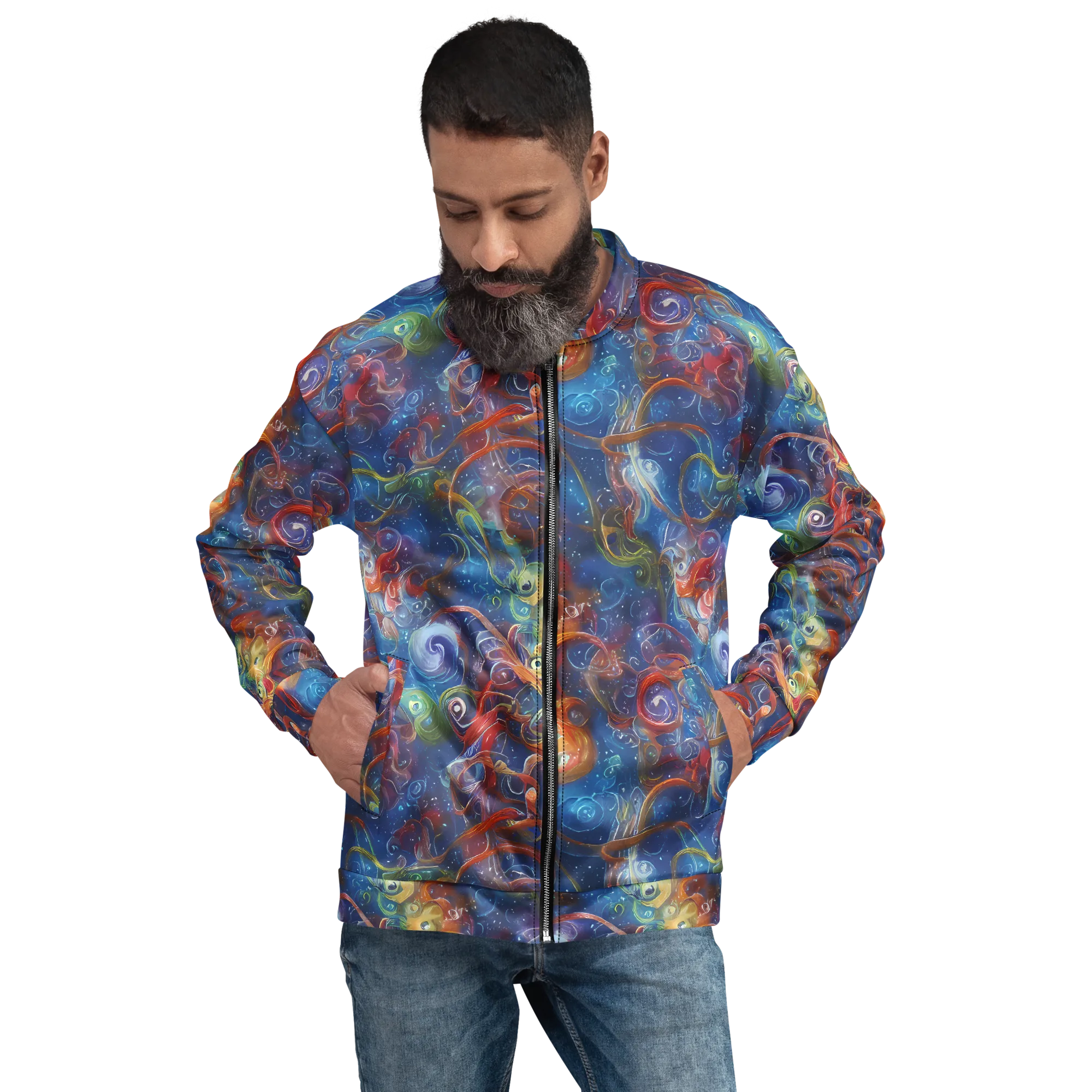 Galactic Whirlpool on Bomber Jacket — Front