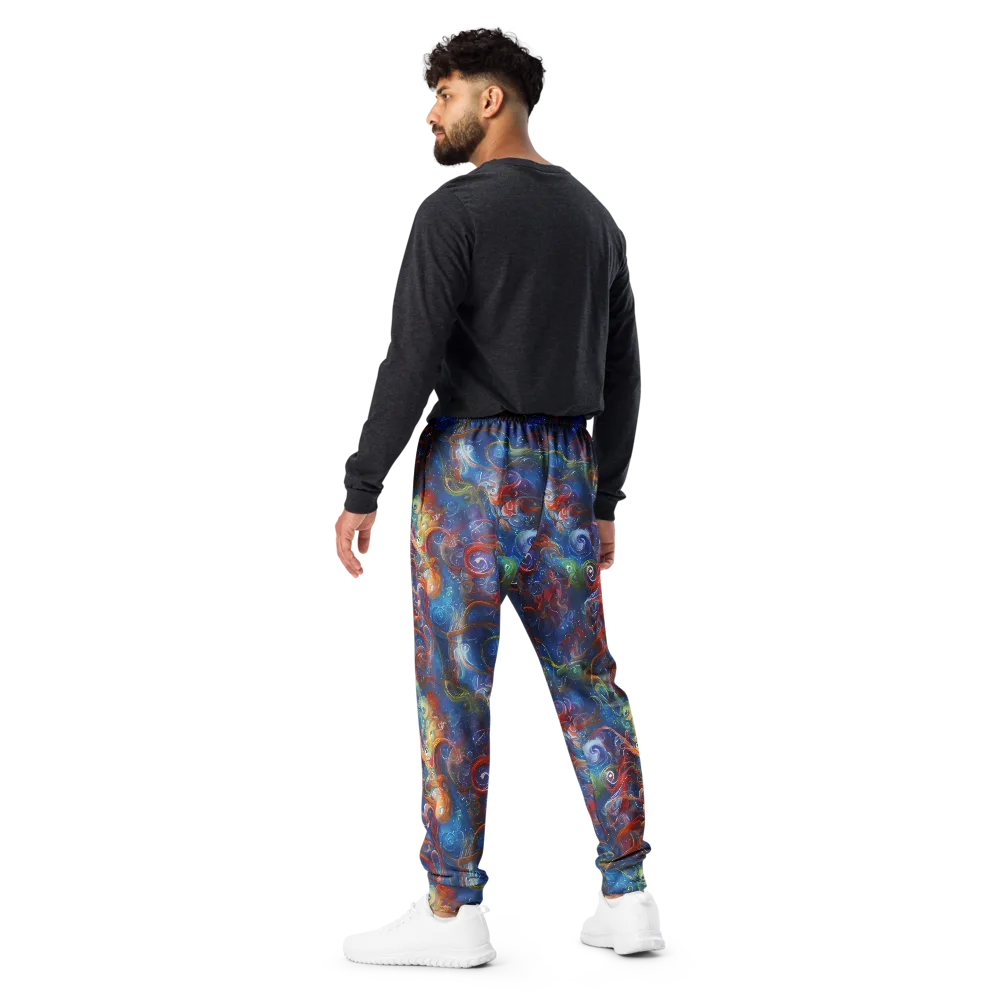 Galactic Whirlpool on Men's Joggers — Back