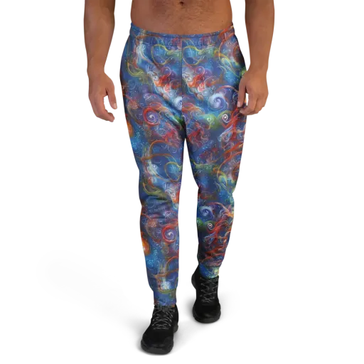 Galactic Whirlpool on a Men's Joggers