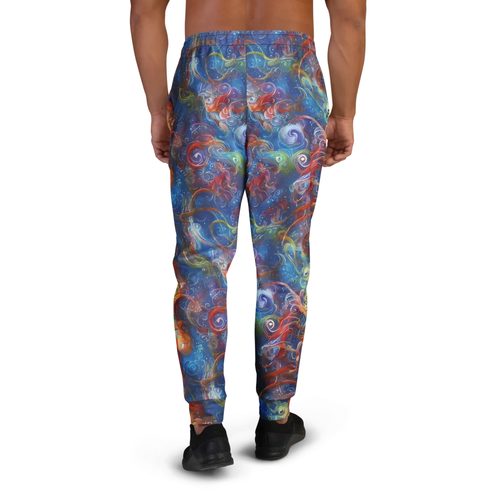 Galactic Whirlpool on Men's Joggers — Back