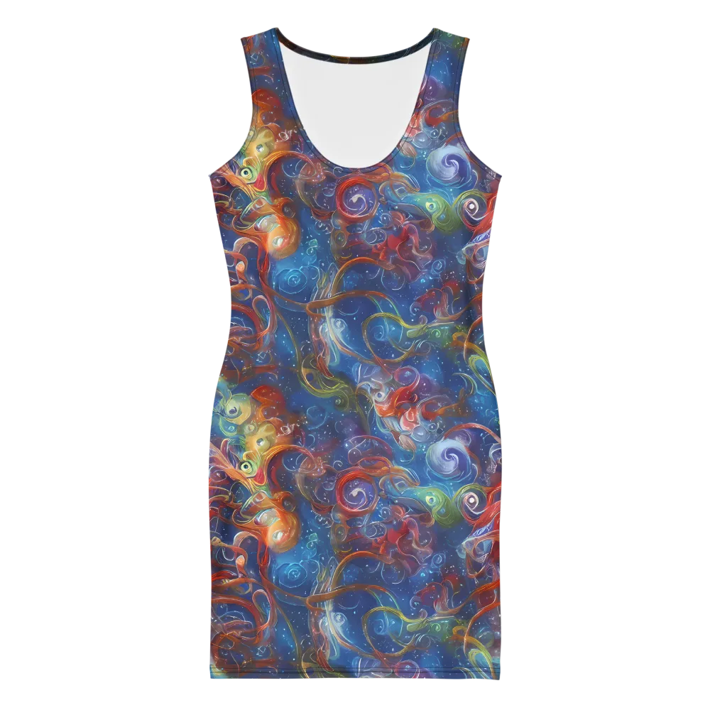 Galactic Whirlpool on Bodycon Dress — Front