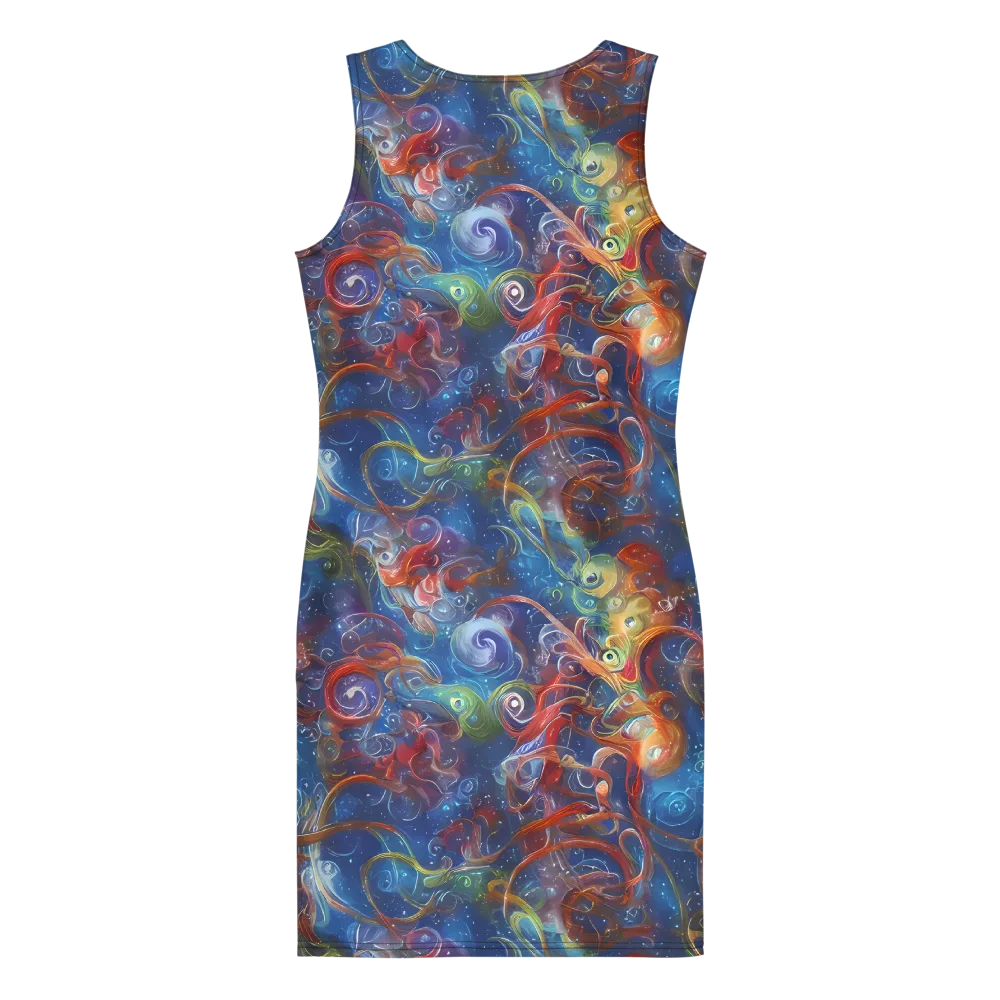 Galactic Whirlpool on Bodycon Dress — Back