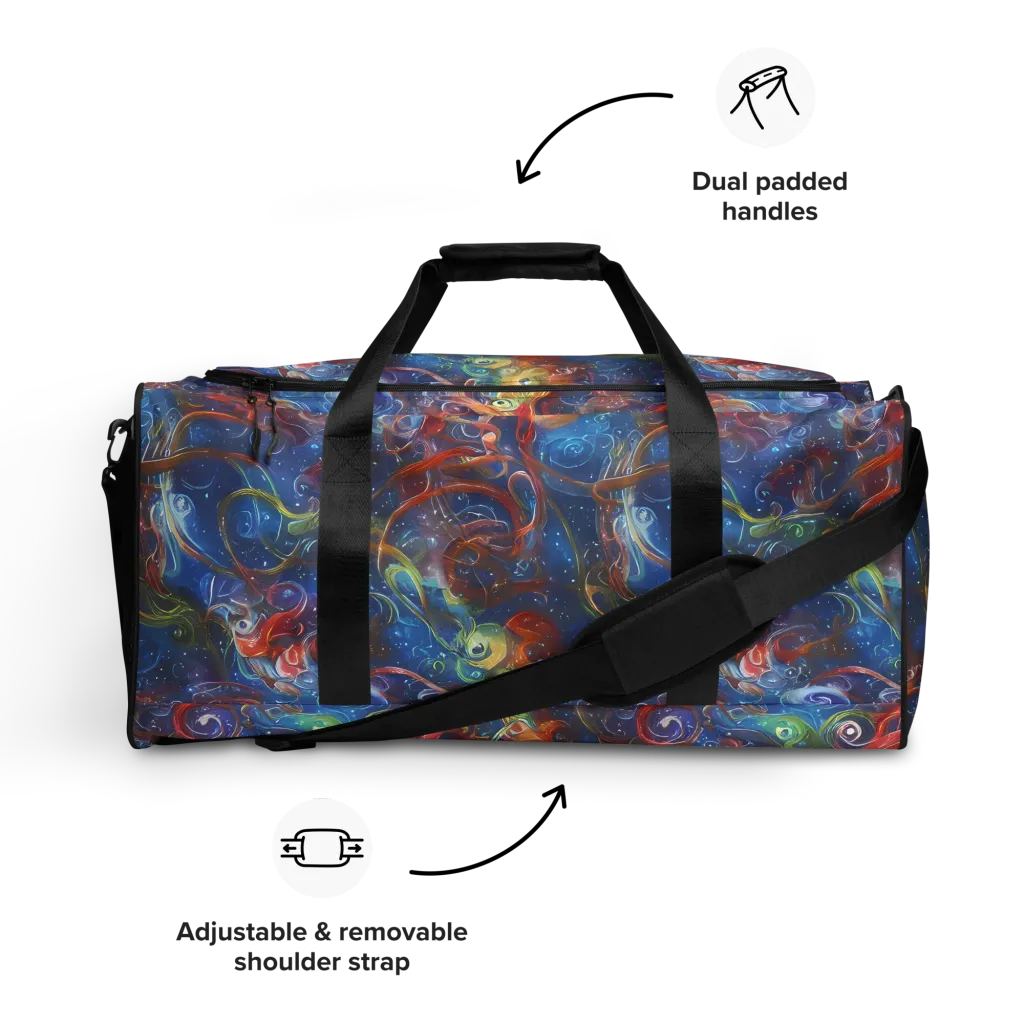 Galactic Whirlpool on Duffle Bag — Front