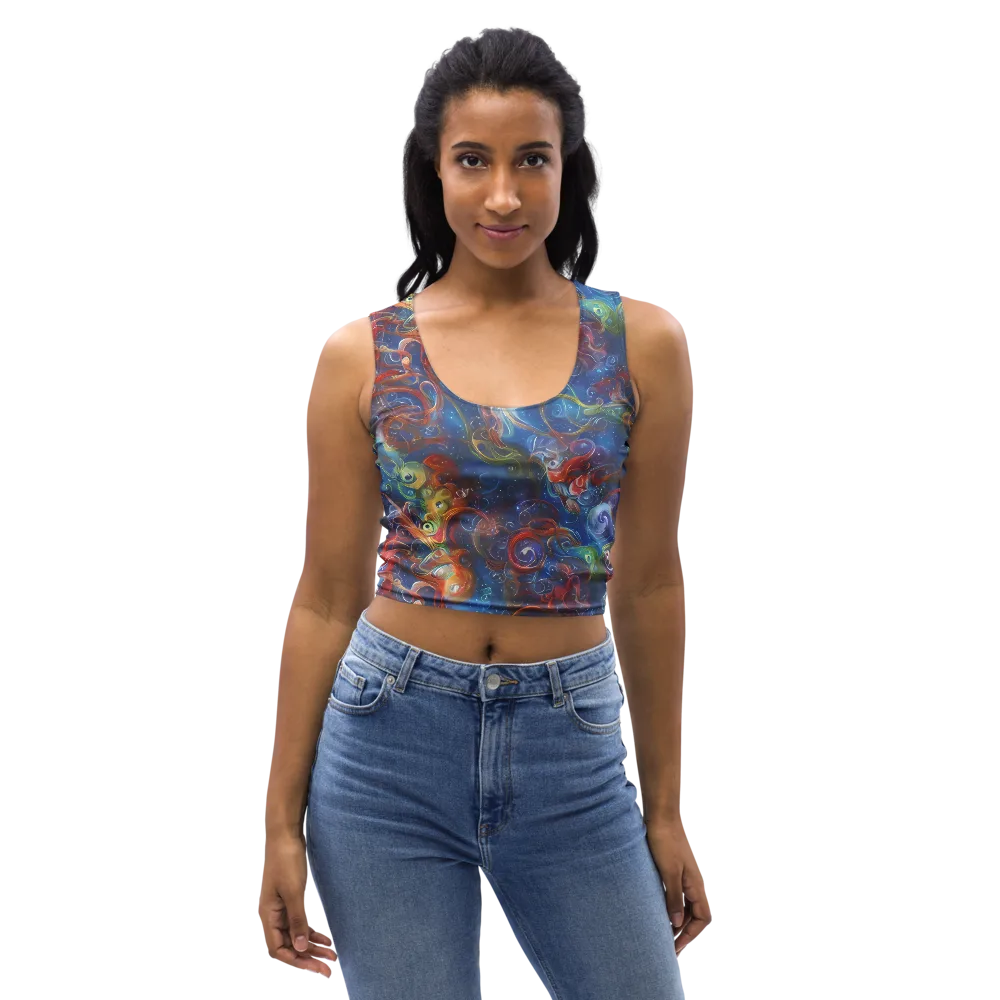 Galactic Whirlpool on Crop Top — Front