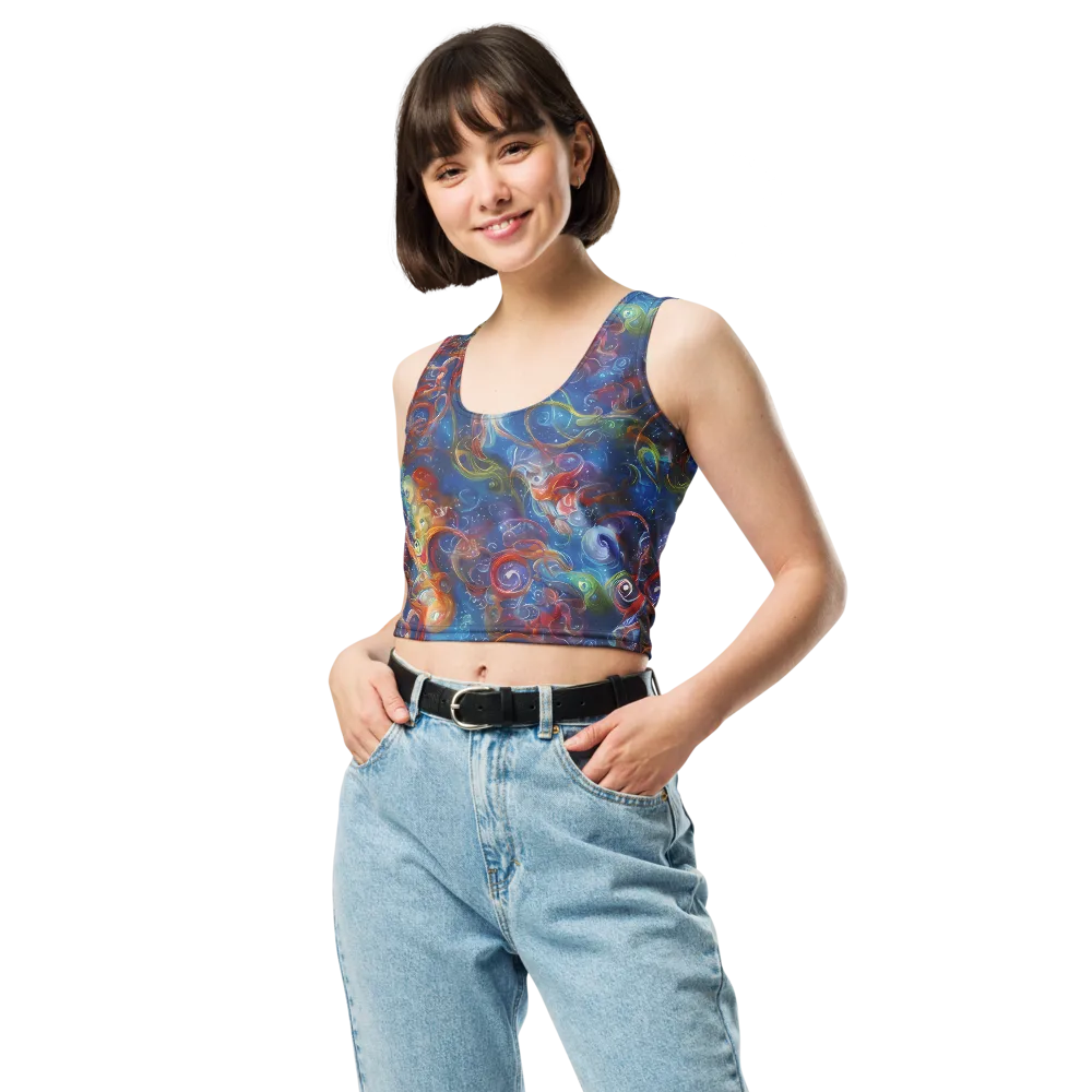 Galactic Whirlpool on Crop Top — Front