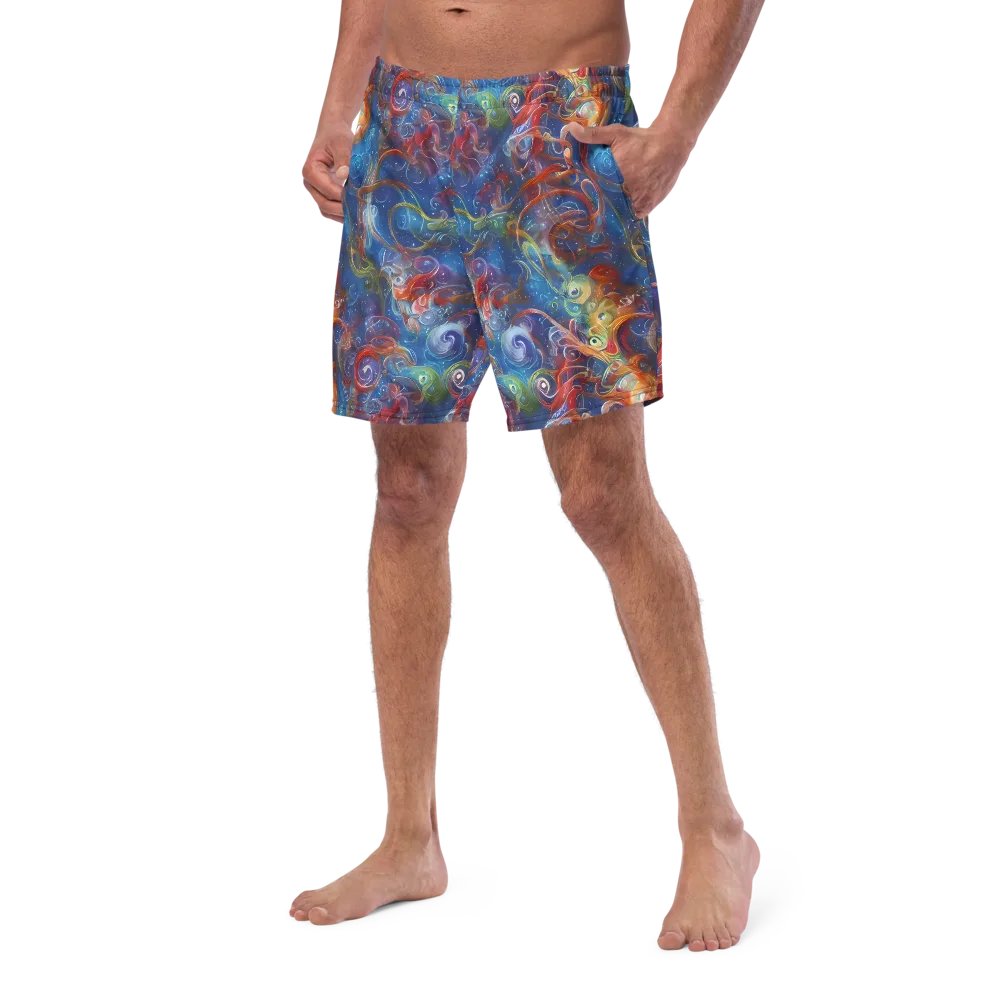 Galactic Whirlpool on Swim Trunks — Left Front