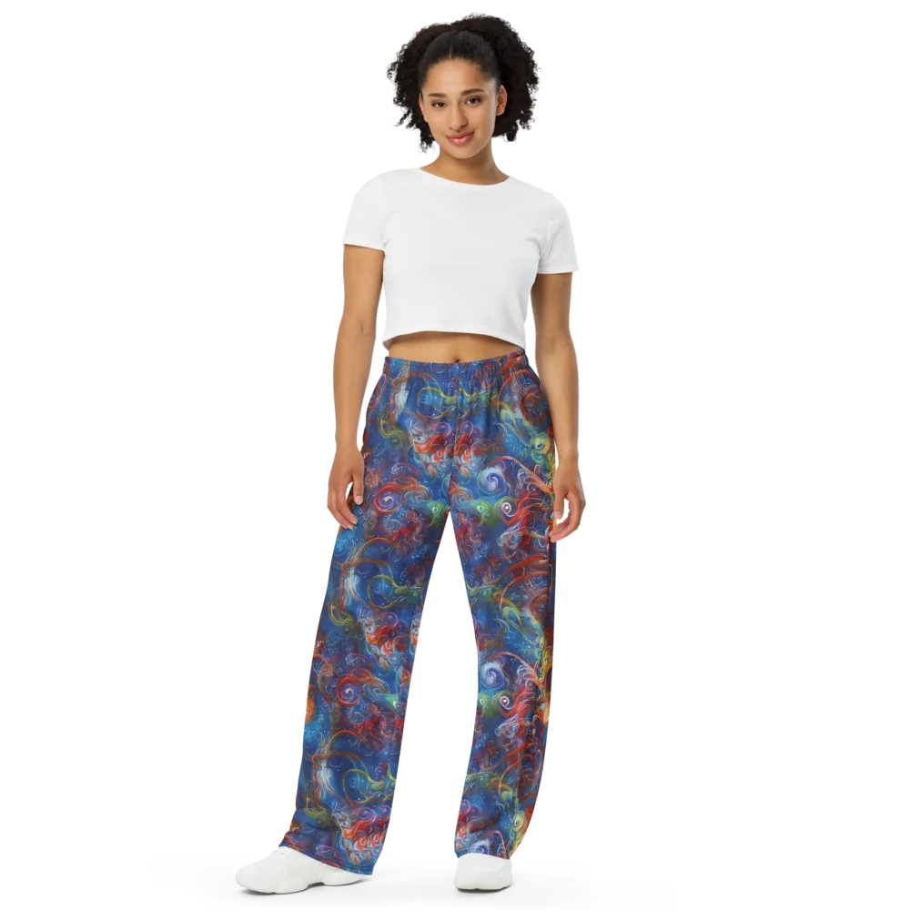 Galactic Whirlpool on Wide-Leg Pants — Front