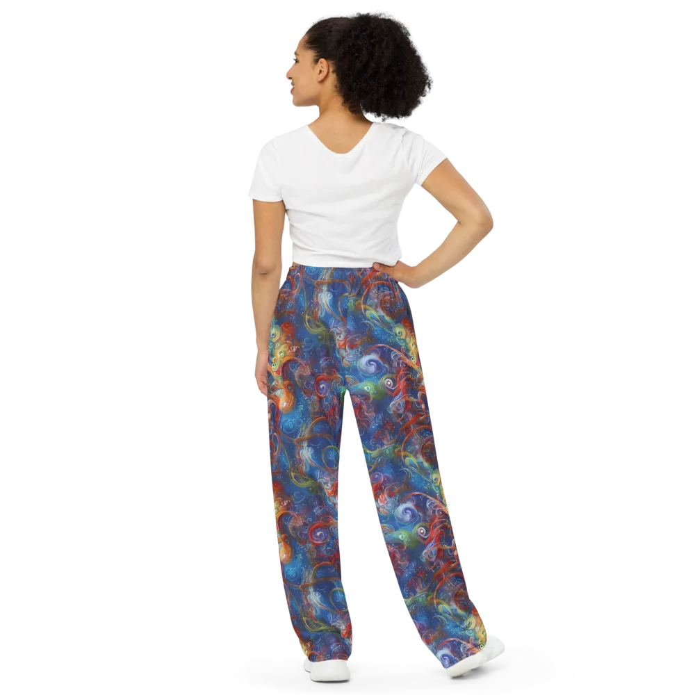 Galactic Whirlpool on Wide-Leg Pants — Back