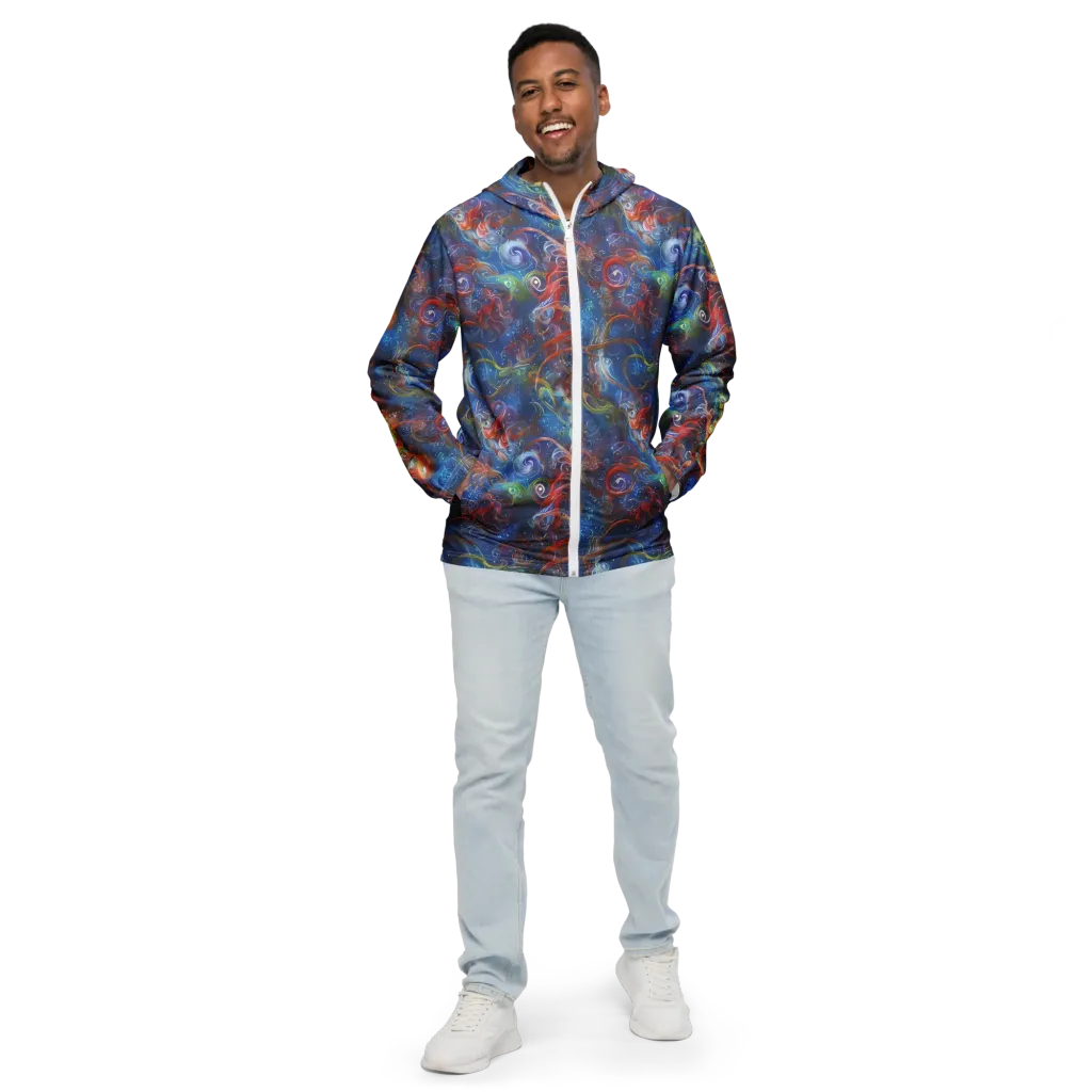 Galactic Whirlpool on Men's Windbreaker — Front