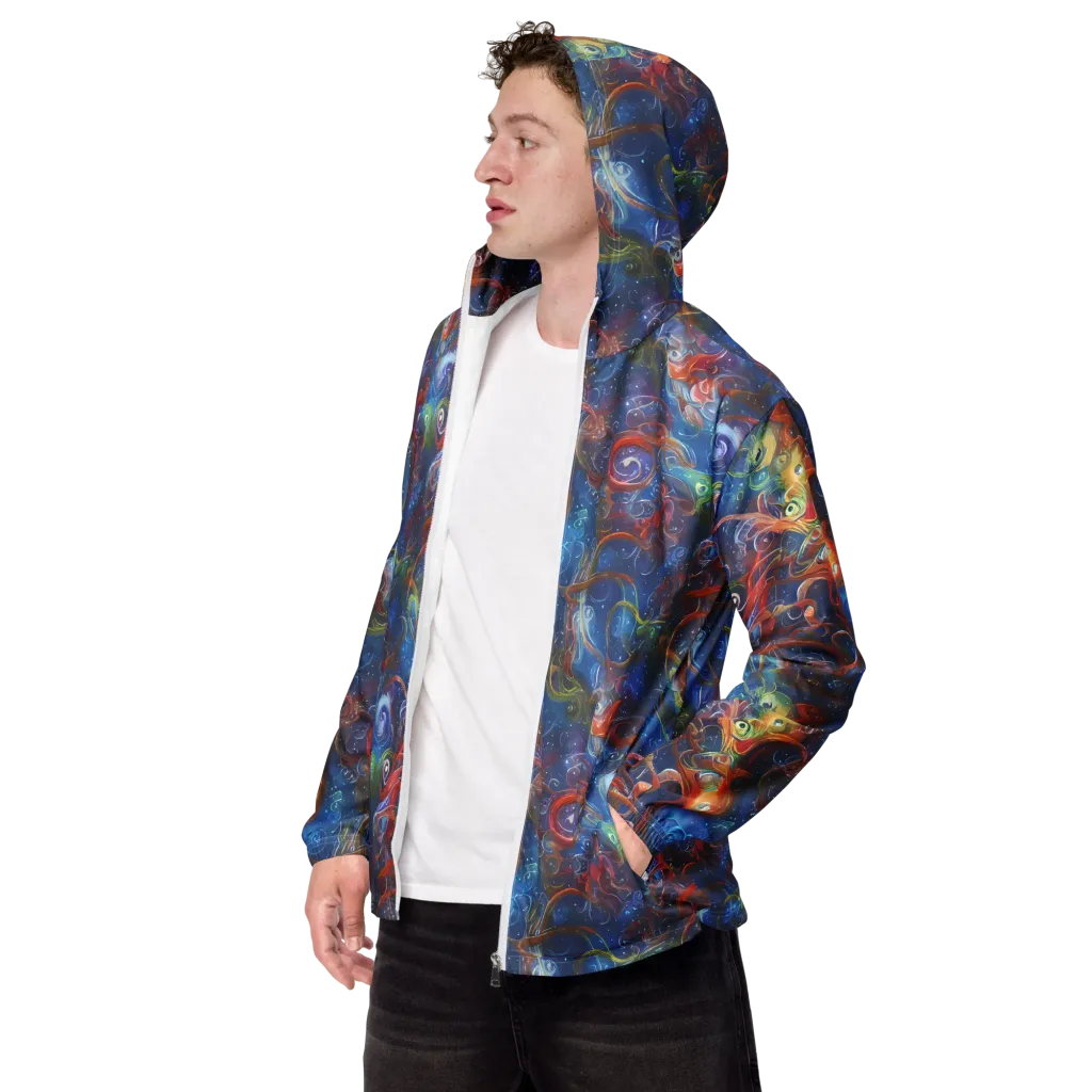 Galactic Whirlpool on Men's Windbreaker — Left Front