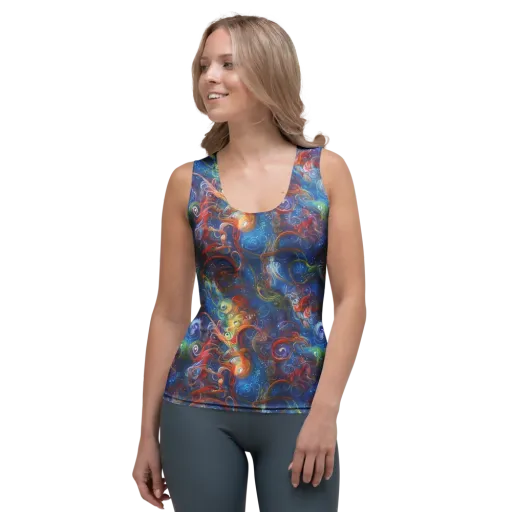 Galactic Whirlpool on a Women's Tank Top