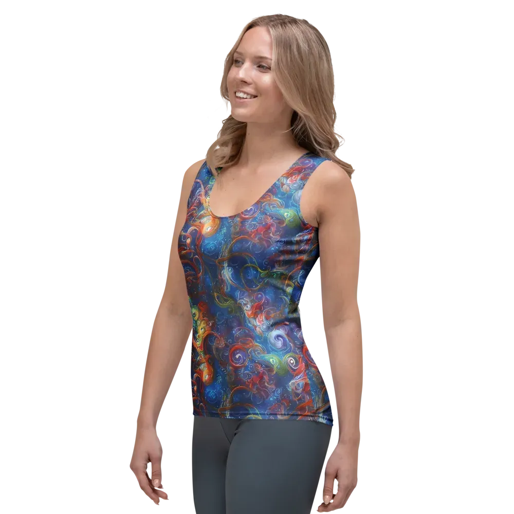 Galactic Whirlpool on Women's Tank Top — Left Front