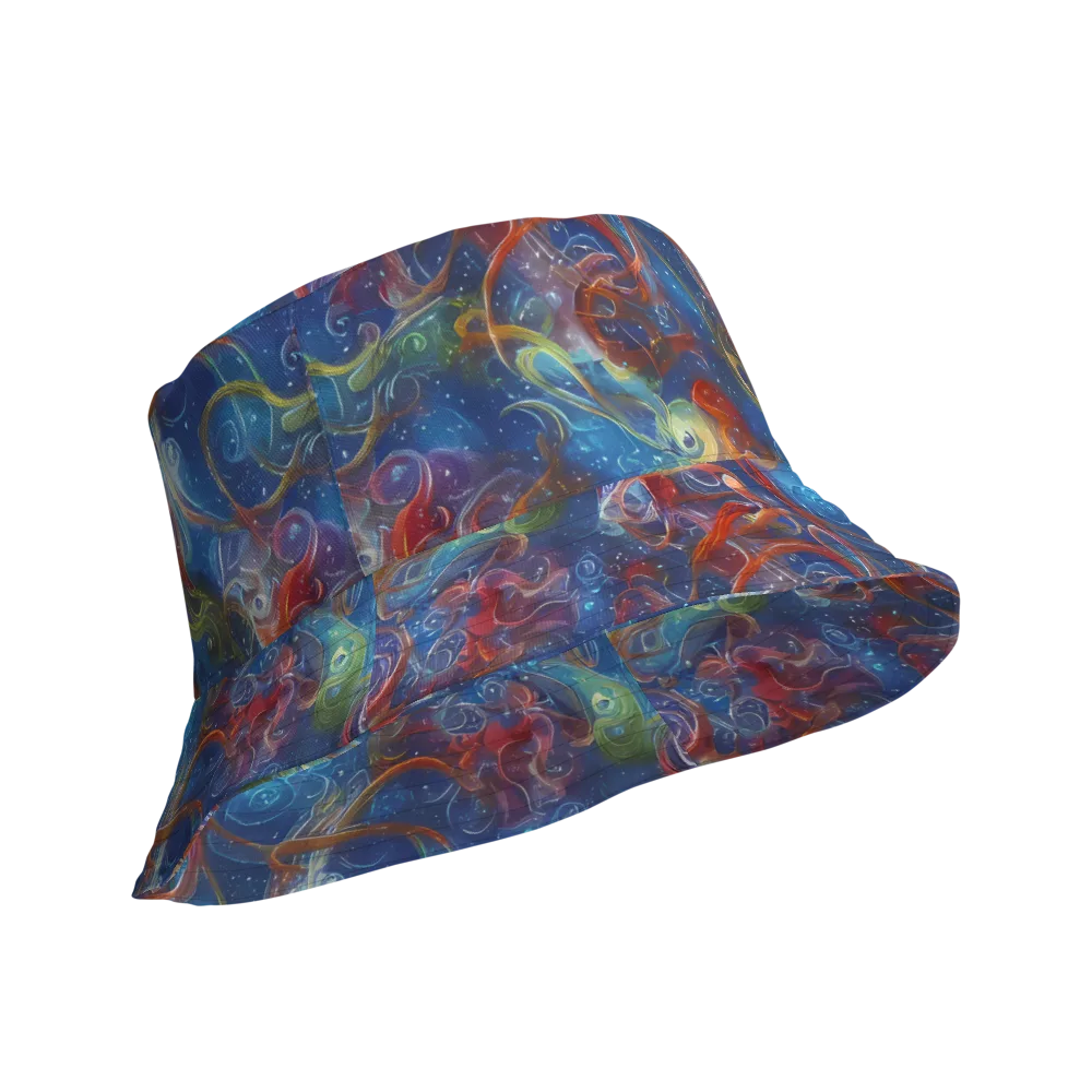 Galactic Whirlpool on Reversible Bucket Hat — Product details Outside
