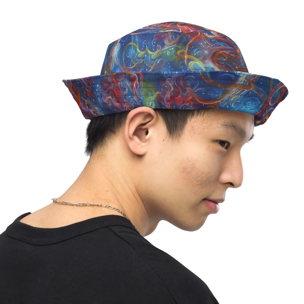 Galactic Whirlpool on Reversible Bucket Hat — Right Outside