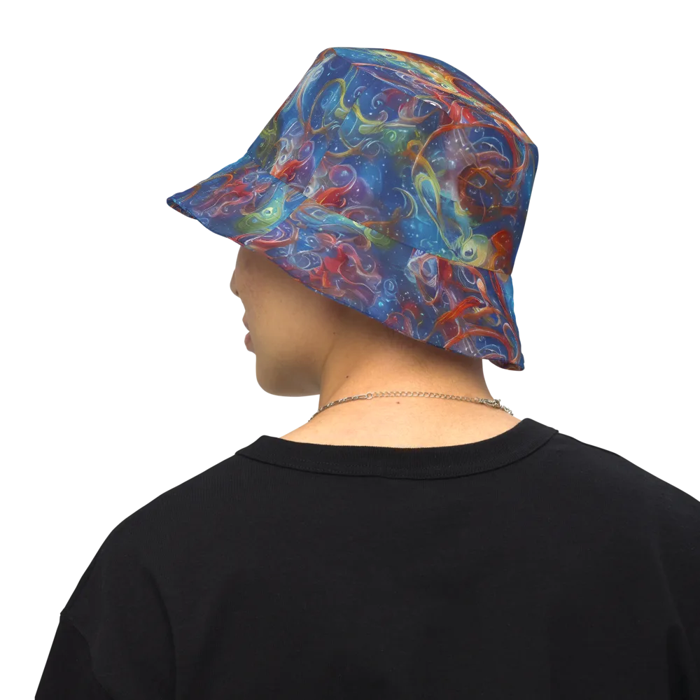 Galactic Whirlpool on Reversible Bucket Hat — Back Inside