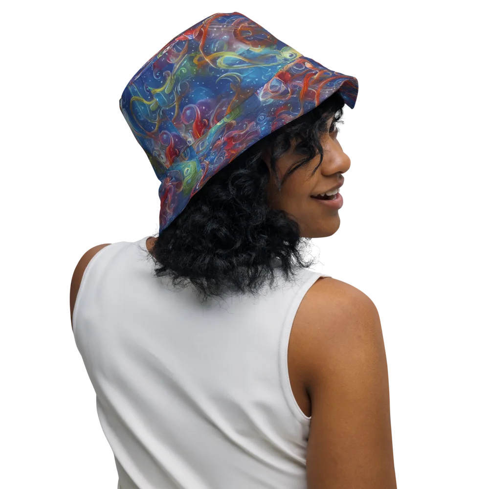 Galactic Whirlpool on Reversible Bucket Hat — Right Outside