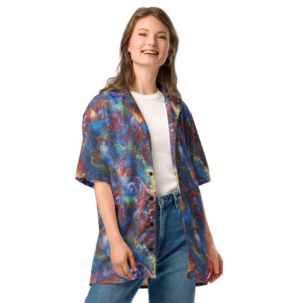 Galactic Whirlpool on Button Shirt — Front