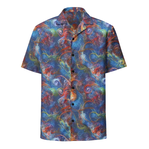 Galactic Whirlpool on a Button Shirt