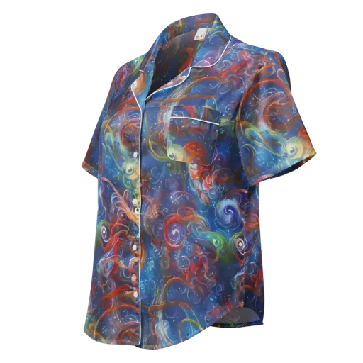 Galactic Whirlpool on a Women's Short Sleeve Pajama Top