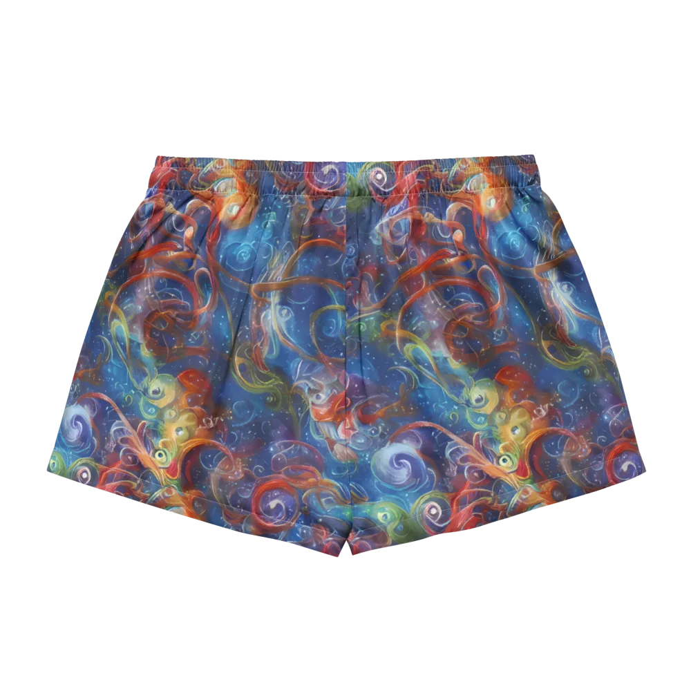 Galactic Whirlpool on Women's Pajama Shorts — Back