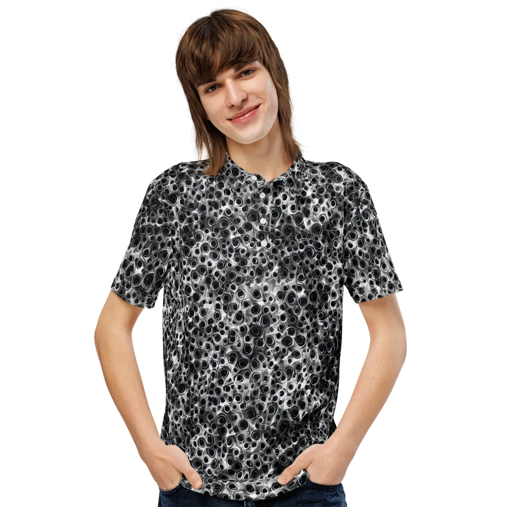 Liquid Metal Maze on Men's Slim Fit Polo Shirt — Front