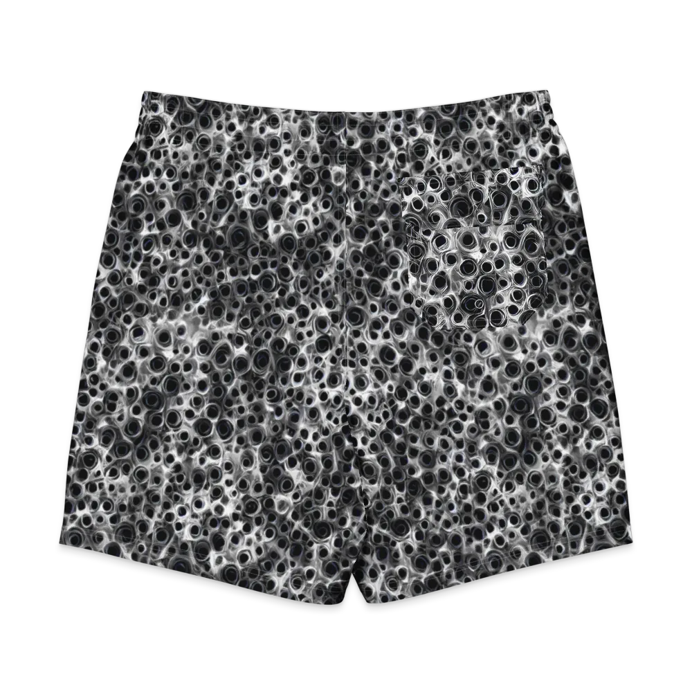 Liquid Metal Maze on Men's Board Shorts — Back