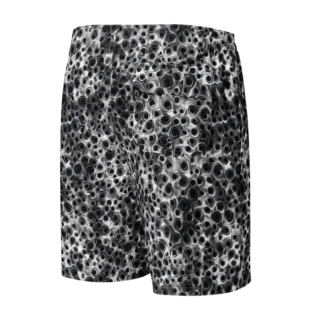Liquid Metal Maze on Men's Board Shorts — Back