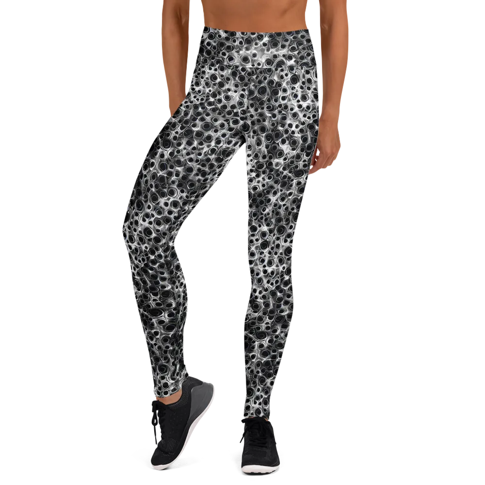 Liquid Metal Maze on Yoga Leggings — Front