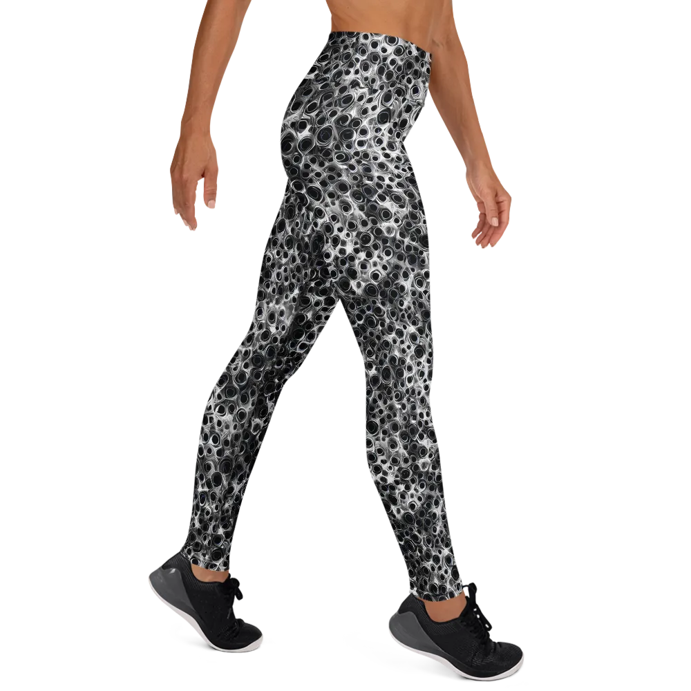 Liquid Metal Maze on Yoga Leggings — Right