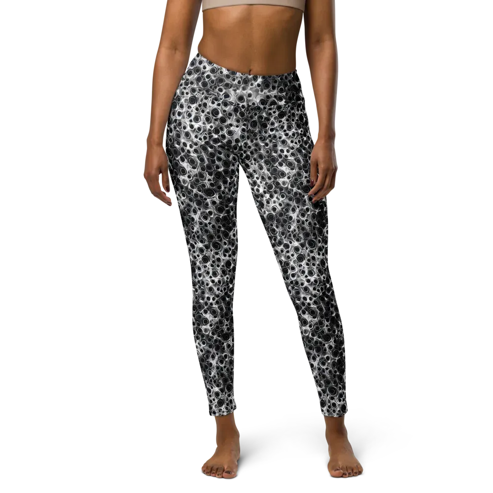 Liquid Metal Maze on Yoga Leggings — Front