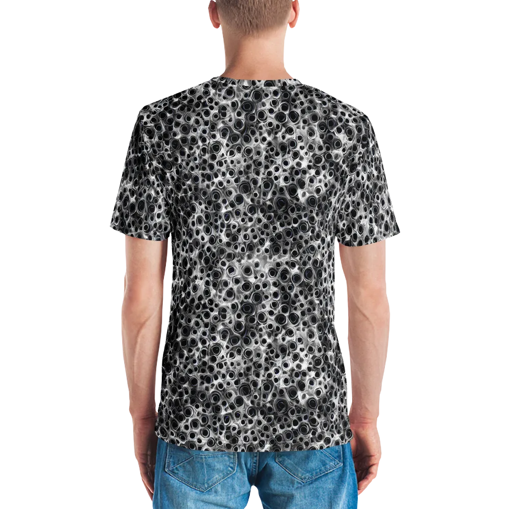 Liquid Metal Maze on Men's Crew Neck T-Shirt — Back