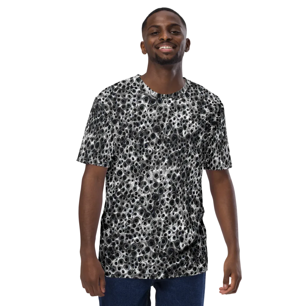 Liquid Metal Maze on Men's Crew Neck T-Shirt — Front