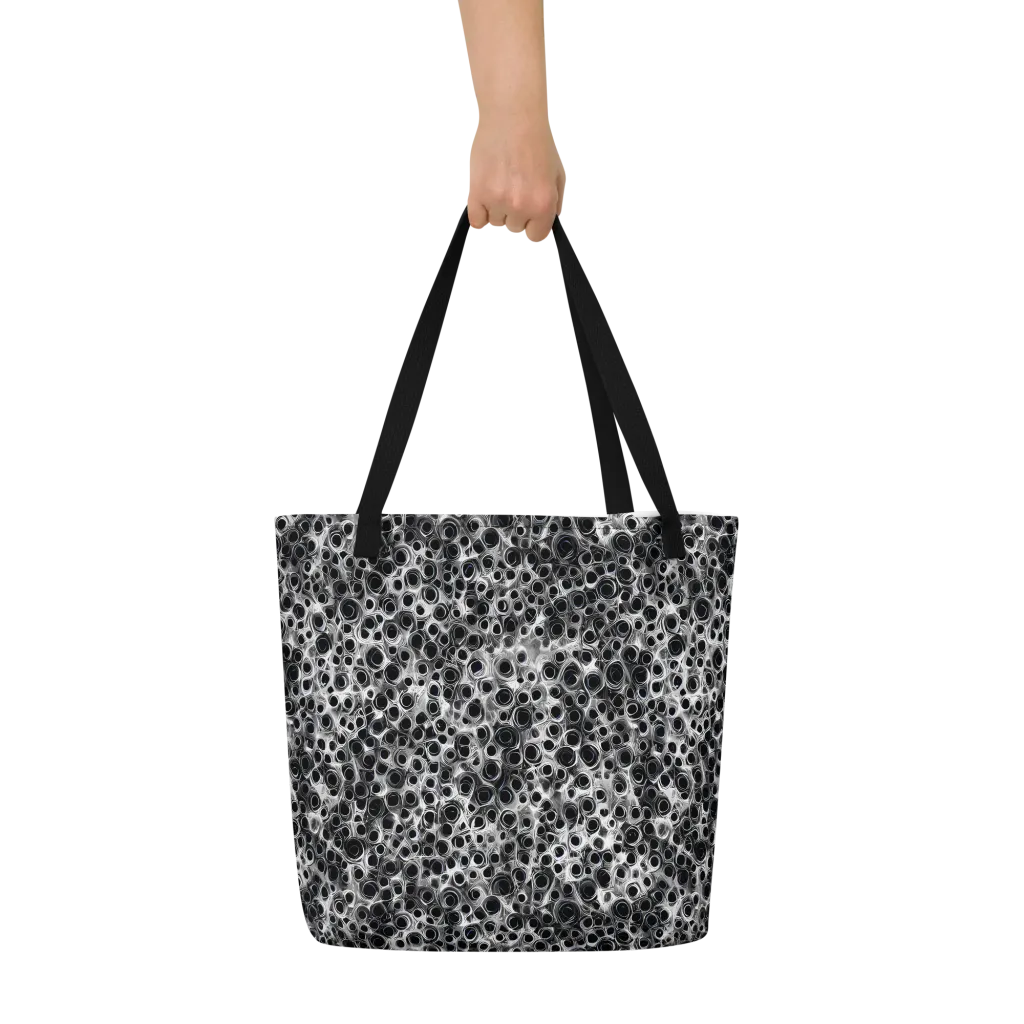 Liquid Metal Maze on Large Tote Bag W/ Pocket — Front