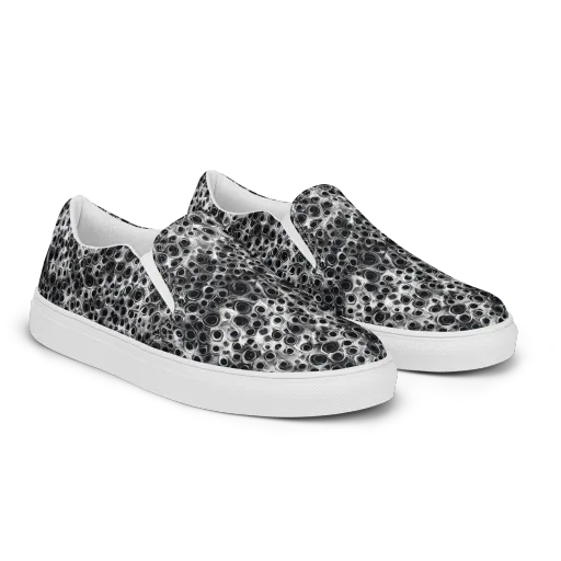 Liquid Metal Maze on a Women's Slip-On Canvas Shoes