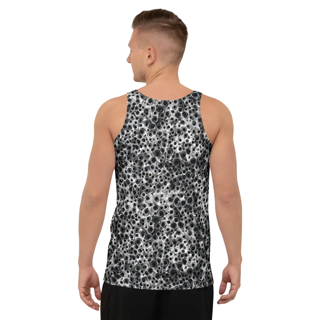 Liquid Metal Maze on Men's Tank Top — Back