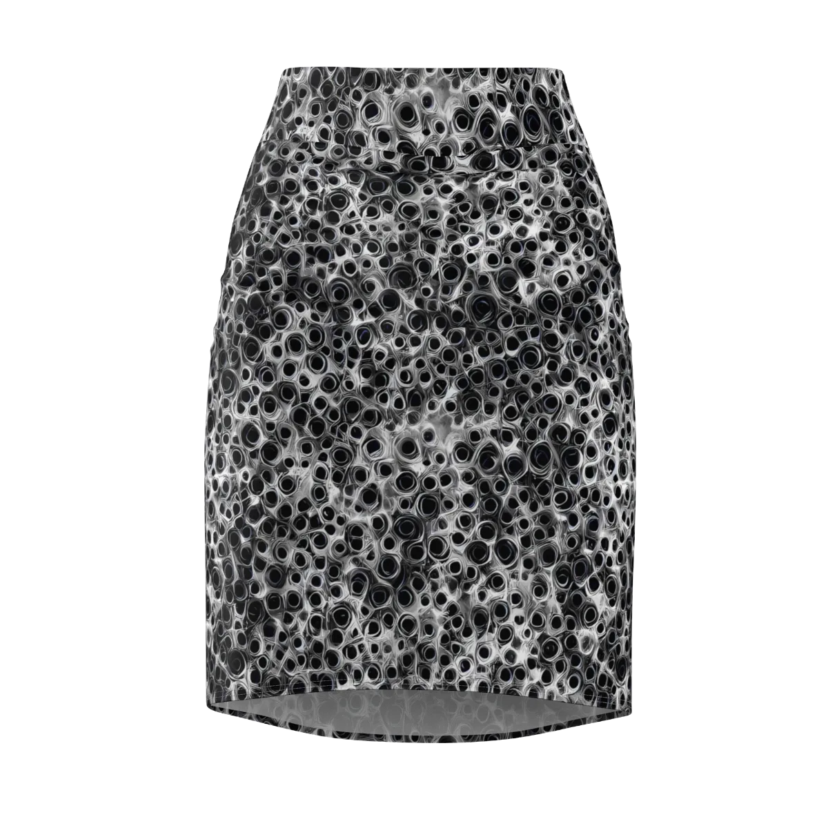 Liquid Metal Maze on Pencil Skirt — Front