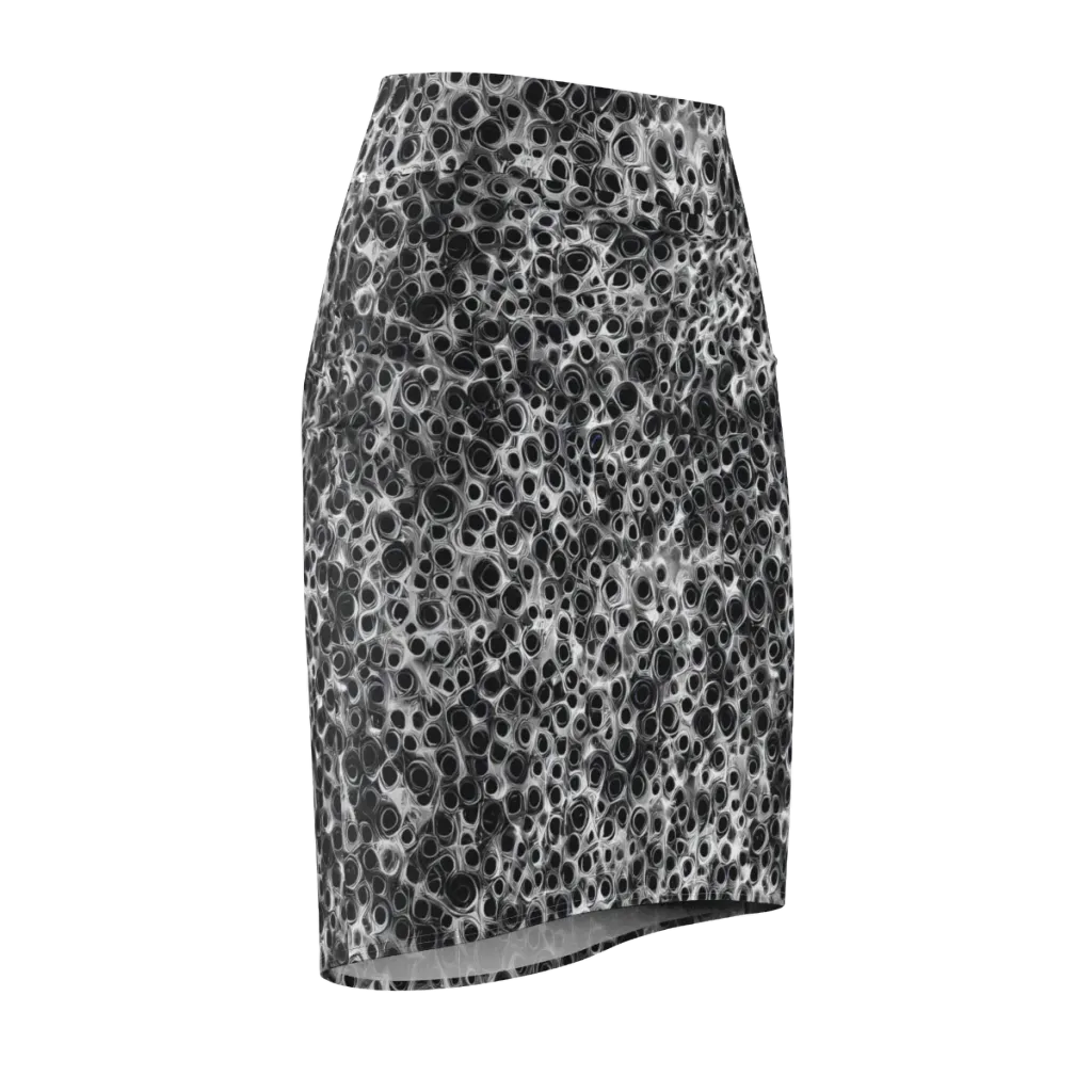 Liquid Metal Maze on Pencil Skirt — Front Side