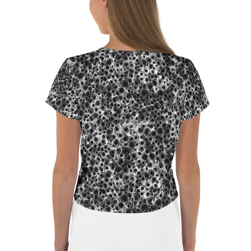 Liquid Metal Maze on Crop Tee — Back