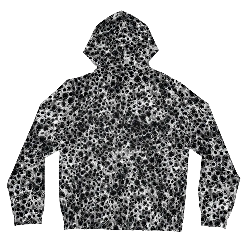 Liquid Metal Maze on Women's Full-Zip Hoodie — Back