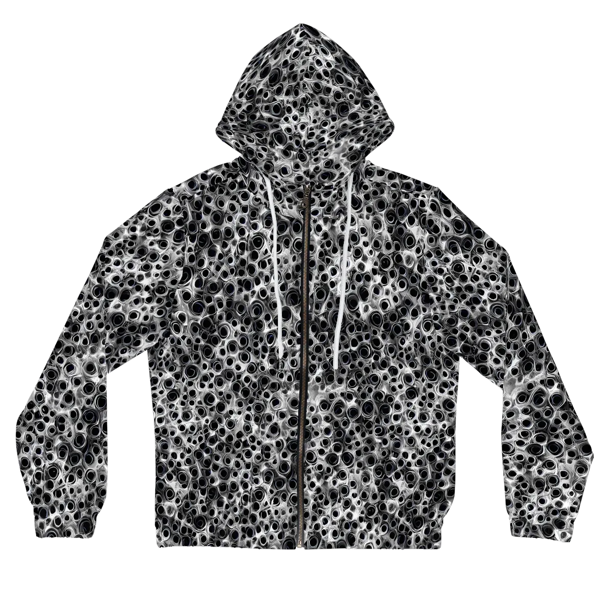 Liquid Metal Maze on Women's Full-Zip Hoodie — Front