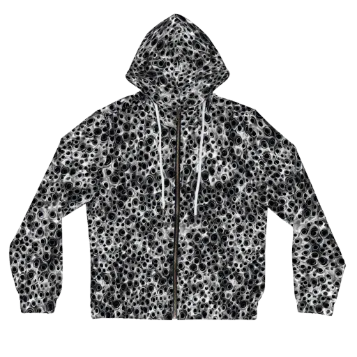 Liquid Metal Maze on a Women's Full-Zip Hoodie