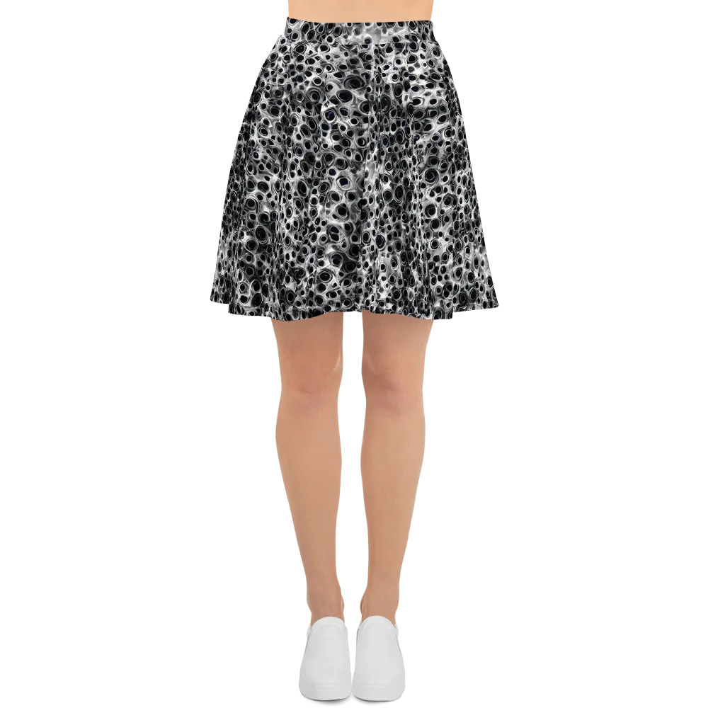 Liquid Metal Maze on Skater Skirt — Front