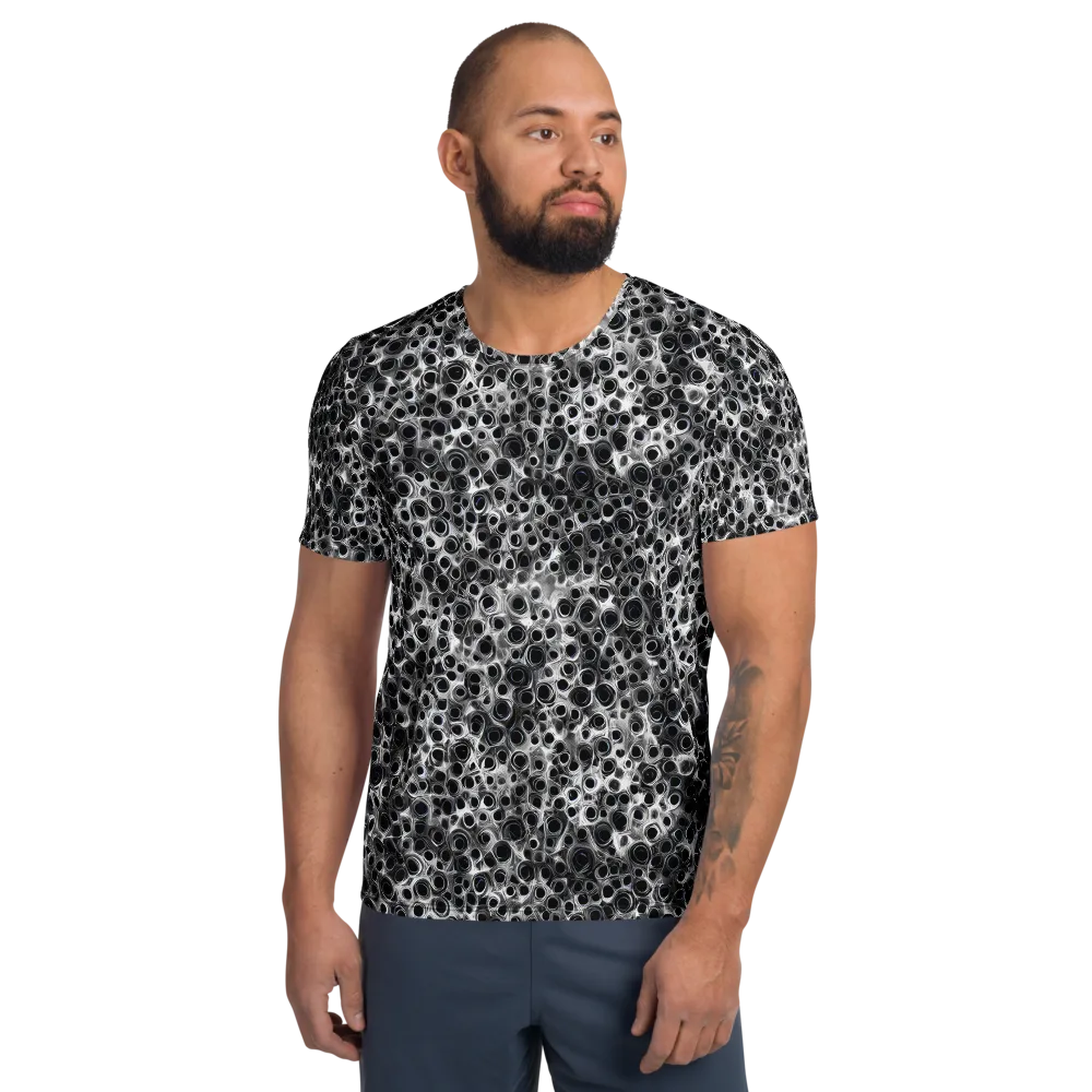 Liquid Metal Maze on Men's Athletic T-Shirt — Front