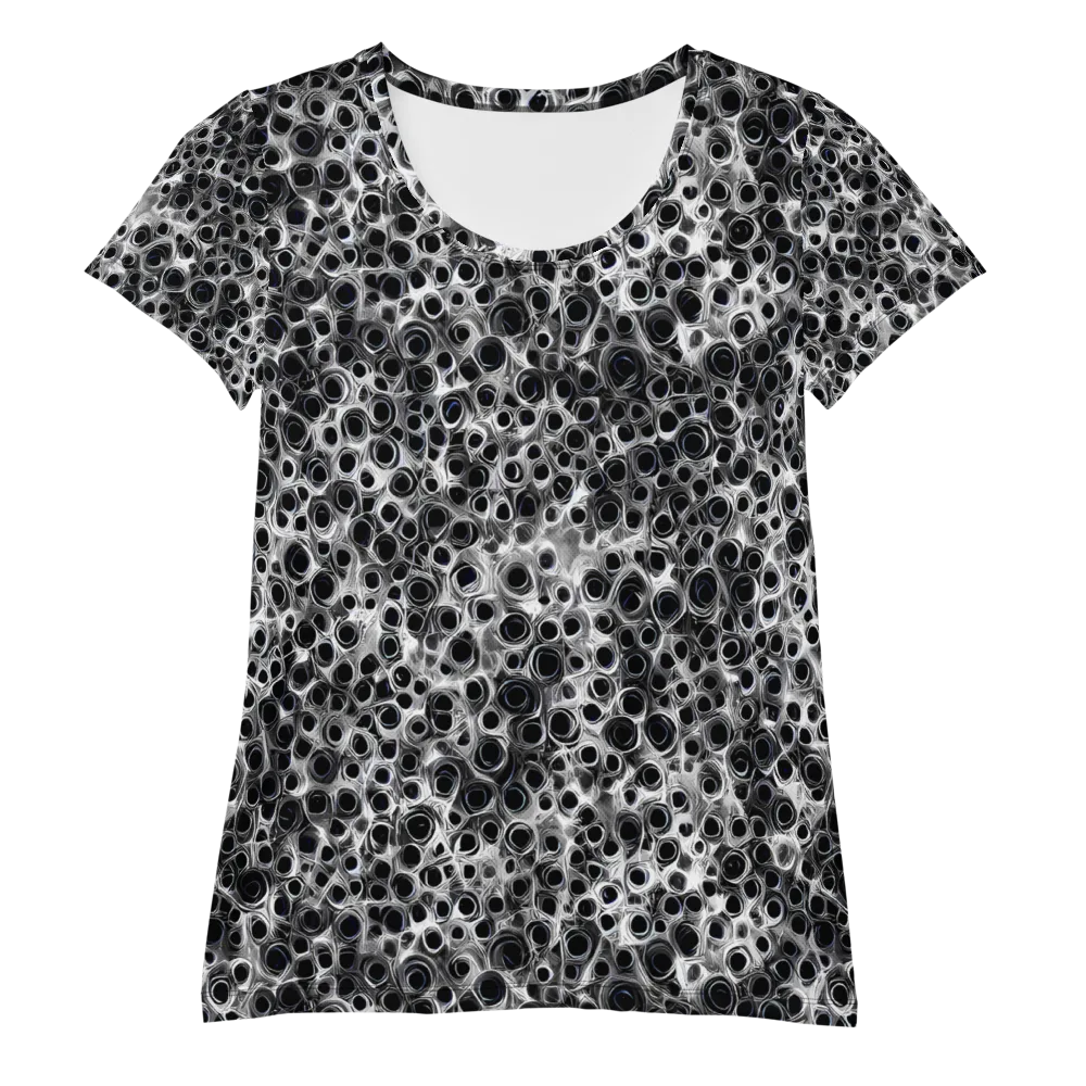 Liquid Metal Maze on Women's Athletic T-Shirt — Front