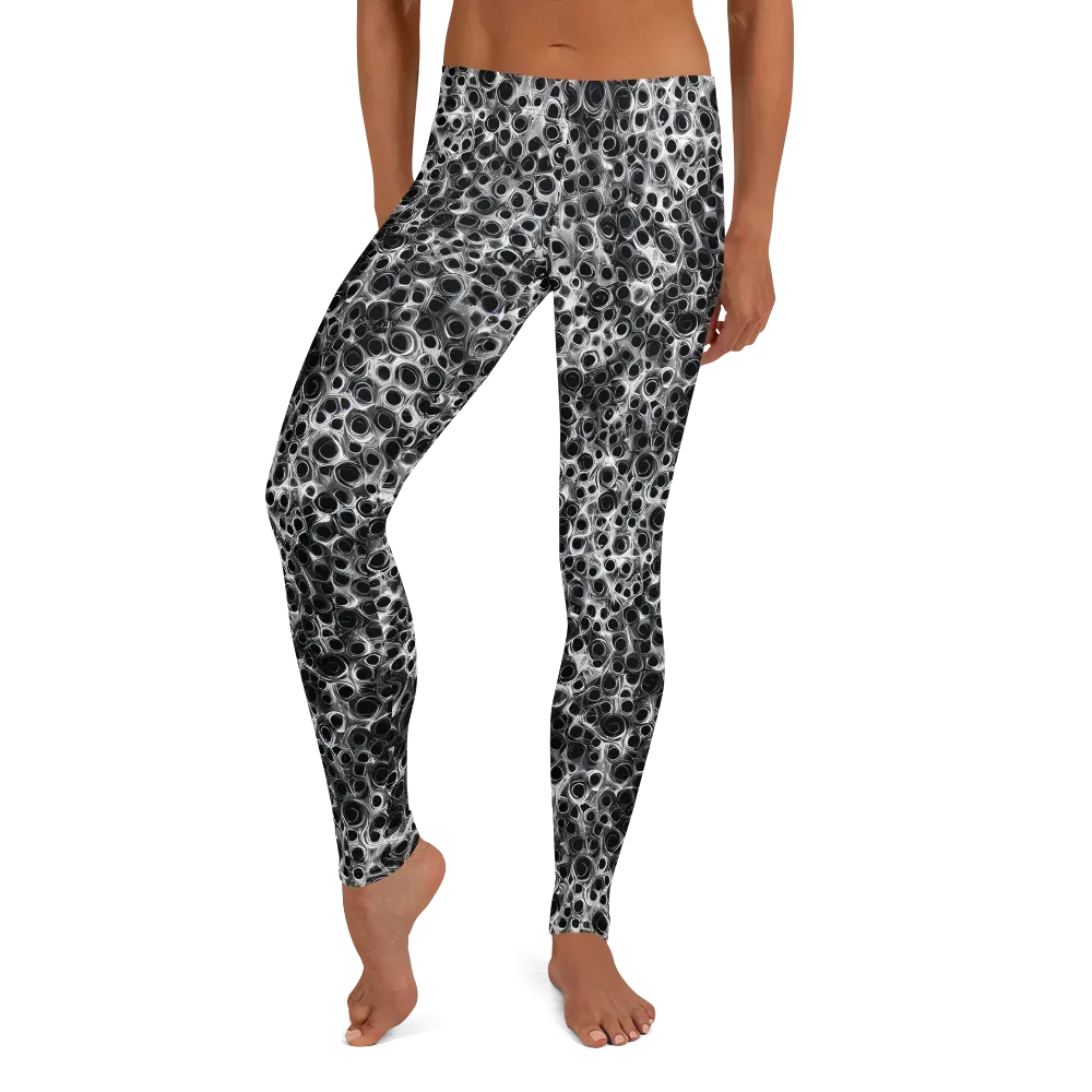 Liquid Metal Maze on Leggings — Front