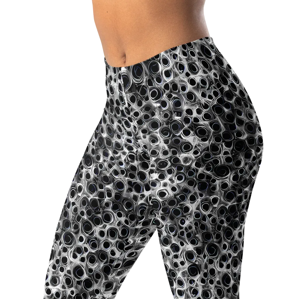Liquid Metal Maze on Leggings — Left Front