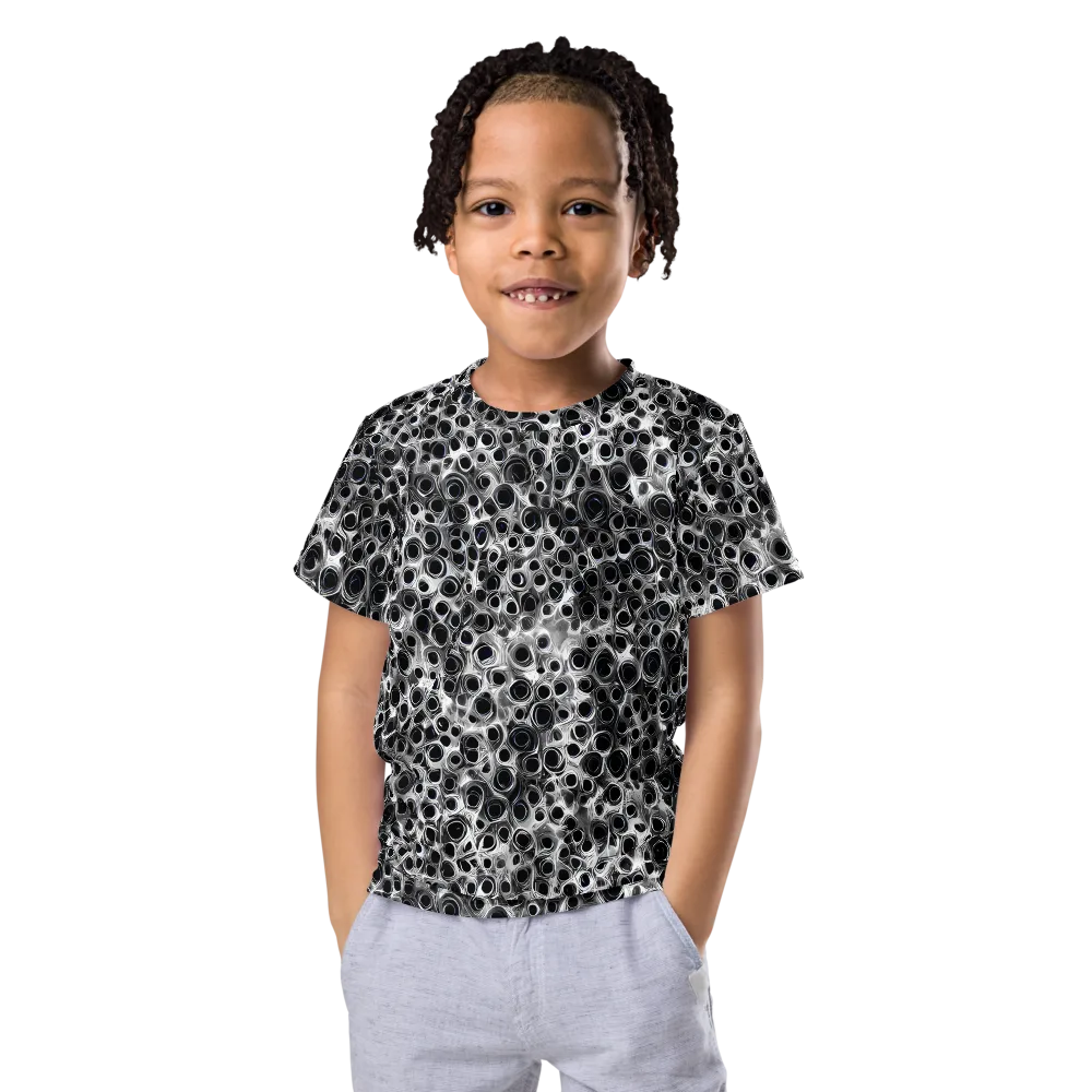 Liquid Metal Maze on Kids Crew Neck T-Shirt — Front